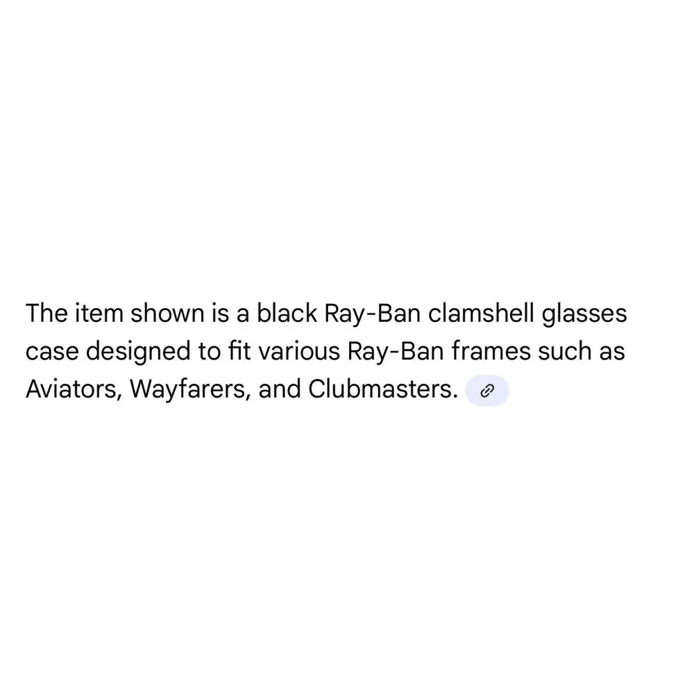 Ray-Ban black sunglasses case semi-hard case *sunglasses not included*